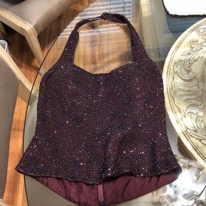 Long skirt with sequined top